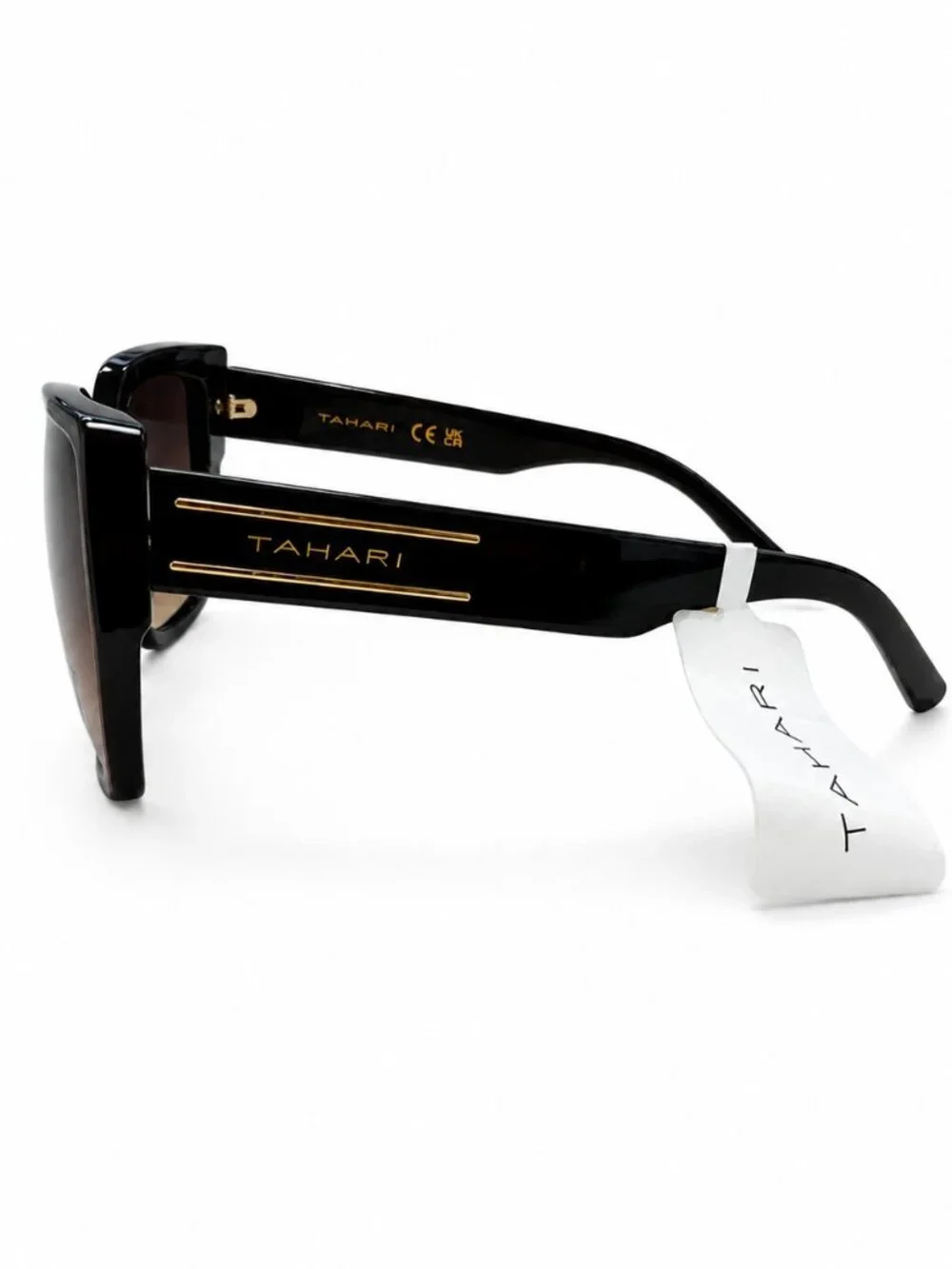 Tahari TH904-OX Black Oversized Square Sunglasses NWT